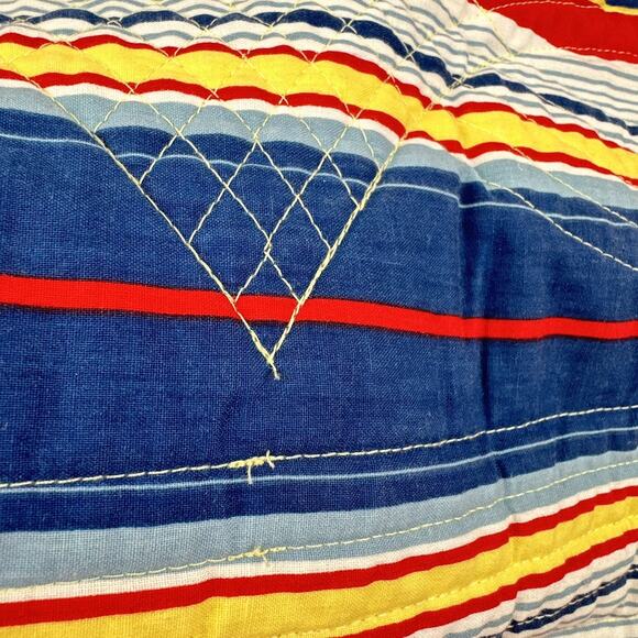 Quilted Handmade Standard Pillow Sham 21”x27” Pillowcase, Colorblocks - Picture 3 of 4